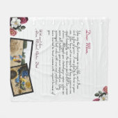 Handgeschriebene personalisierte Lieben und Fotos Fleecedecke (Vorderseite (Horizontal))