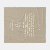 Handgeschriebene Personalisierte Nachrichtenfreund Fleecedecke (Vorderseite (Horizontal))