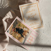 Handgeschriebene Pinstripes farbiges Foto Hochzeit Einladung