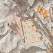 Handgeschriebene Pinstripes Whimsical Colorful Wed Einladung