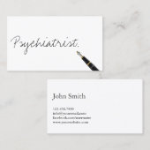Handgeschriebene psychiatrische Visitenkarte (Vorne/Hinten)
