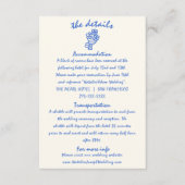 Handgeschriebene Retro-Bright Einzigartige Hochzei Begleitkarte (Vorderseite)