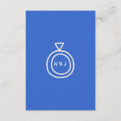 Handgeschriebene Retro-Bright Einzigartige Hochzei Begleitkarte (Rückseite)