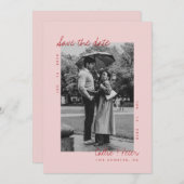 Handgeschriebene Retro-Minimalistische Hochzeit Sp Einladung (Vorne/Hinten)