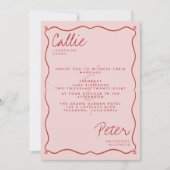 Handgeschriebene Retro-Minimalistische monochromat Einladung (Vorderseite)