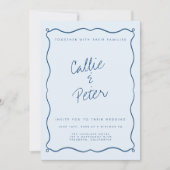 Handgeschriebene Retro-Minimalistische Monochrome Einladung (Vorderseite)