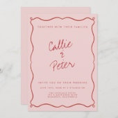 Handgeschriebene Retro-Minimalistische Monochrome Einladung (Vorne/Hinten)