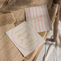 Handgeschriebene Retro Pinstripes farbenfrohe Fun 