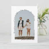 Handgeschriebene Retro Simple DoodBlack und White Save The Date (Stehend Vorderseite)