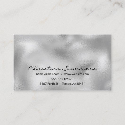 Handgeschriebene Rose Eyebrow Gold Threading Waxin Visitenkarte (Rückseite)