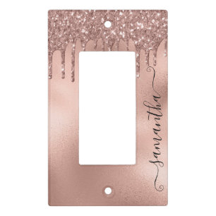 Handgeschriebene Rose Gold Glitzer Tropfen