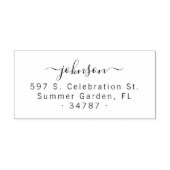 Handgeschriebene Rücksendeadresse für den Namen de Permastempel (Design)