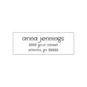 Handgeschriebene Rücksendeadresse für lässigen Spa Permastempel (Design)