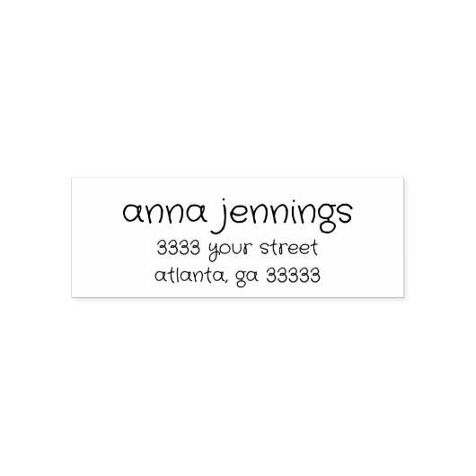 Handgeschriebene Rücksendeadresse für lässigen Spa Permastempel (Design)