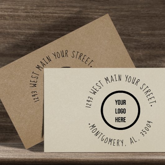 Handgeschriebene Rücksendeadresse für moderne Firm Permastempel