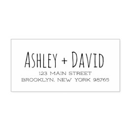 Handgeschriebene Rücksendeadresse Gummi Briefmarke Gummistempel