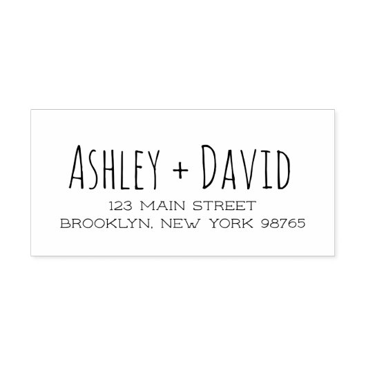 Handgeschriebene Rücksendeadresse Gummi Briefmarke Gummistempel (Prägung)