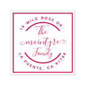 Handgeschriebene Rücksendeadresse mit einfachen qu Permastempel (Design)