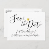 Handgeschriebene Save the Date Hochzeit Ankündigungspostkarte (Vorne/Hinten)