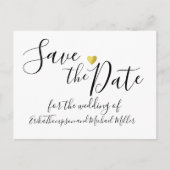 Handgeschriebene Save the Date Hochzeit Ankündigungspostkarte (Vorderseite)