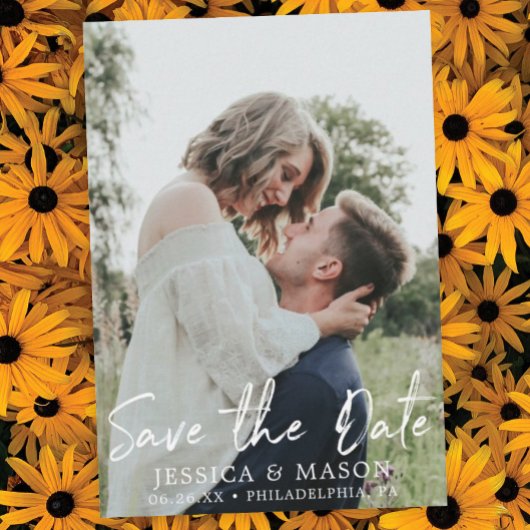 Handgeschriebene Save the Date Karte - Daten speic