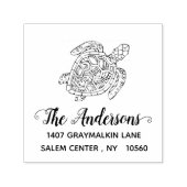 Handgeschriebene Schildkrötenbenutzerspezifische R Permastempel (Design)