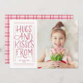 Handgeschriebene Schläger und Valentinisches Foto Feiertagskarte (Vorne/Hinten)