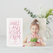 Handgeschriebene Schläger und Valentinisches Foto Feiertagskarte (Stehend Vorderseite)