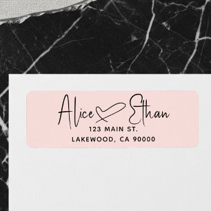 Handgeschriebene Schrift Herz Modern Blush Rosa
