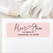 Handgeschriebene Schrift Herz Modern Blush Rosa (Insitu)