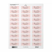 Handgeschriebene Schrift Herz Modern Blush Rosa (Vorne)
