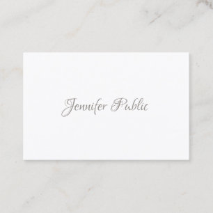 Handgeschriebene Schrift Modern Minimalistisch Ele Visitenkarte