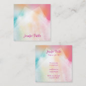 Handgeschriebene Schrift Moderne Abstrakte Kunst Quadratische Visitenkarte (Vorne/Hinten)