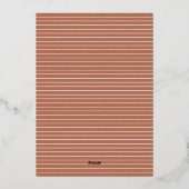 handgeschriebene Schriftart mit echter Folie Hochz Folieneinladung (Rückseite)