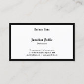 Handgeschriebene Schwarz-weiße Vorlage für Skripts Visitenkarte (Rückseite)