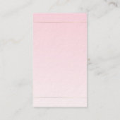 Handgeschriebene Script Calligraphy Pink Gold Luxu Visitenkarte (Rückseite)