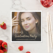 Handgeschriebene Script-Foto-Graduierungspartei Serviette (Beispiel)