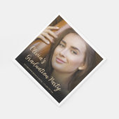 Handgeschriebene Script-Foto-Graduierungspartei Serviette (Ecke)