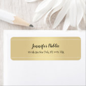 Handgeschriebene Script-Gold-Template-Rücksendeadr (Insitu)
