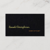 Handgeschriebene Script Hair Stylist Moderner Schw Visitenkarte (Vorderseite)