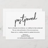Handgeschriebene Script-Hochzeitkarte Save The Date (Vorne/Hinten)