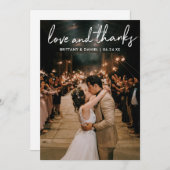 Handgeschriebene Script-Liebe dank Hochzeit Dankeskarte (Vorne/Hinten)