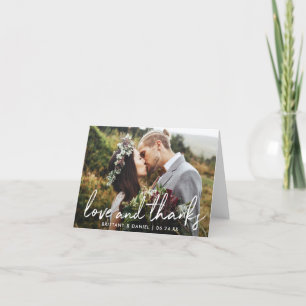 Handgeschriebene Script-Liebe und Dankeschön-Anmer Dankeskarte