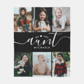 Handgeschriebene Script-Liebe You Aunt (Name) 6-Fo Fleecedecke (Vorderseite)