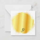 Handgeschriebene Script Monogram Elegante Imitate  Mitteilungskarte (Rückseite)