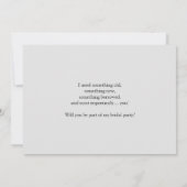 Handgeschriebene Script-Trägerkarte für den Hörrin Einladung (Rückseite)