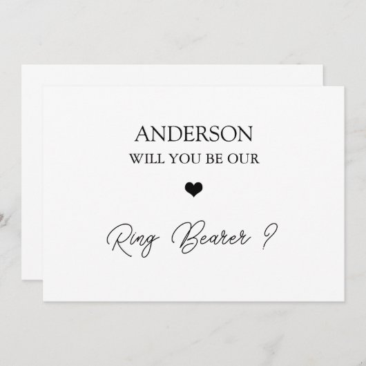 Handgeschriebene Script-Trägerkarte für den Hörrin Einladung (Vorne/Hinten)