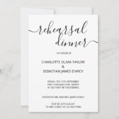 Handgeschriebene Script Typografy Probe Dinner Einladung (Vorderseite)