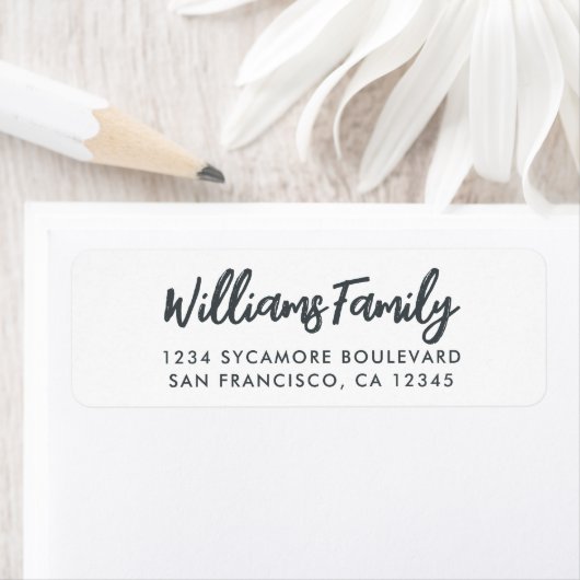 Handgeschriebene Script-White-Rücksendeadresse (Insitu)