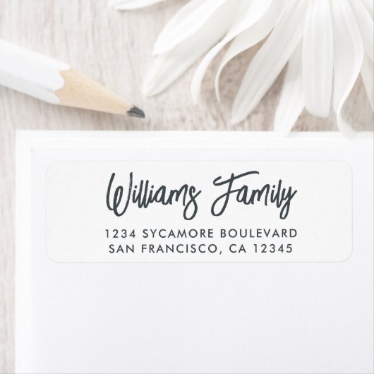 Handgeschriebene Script-White-Rücksendeadresse (Insitu)